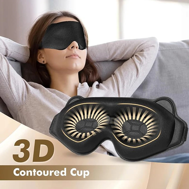 Premium Weighted 3D Sleep Eye Mask: Zero Pressure, 100% Blockout Comfort