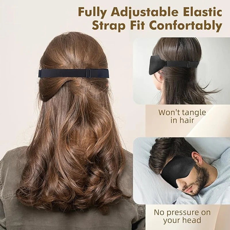 Premium Weighted 3D Sleep Eye Mask: Zero Pressure, 100% Blockout Comfort