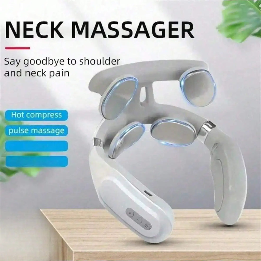 Smart Portable USB Rechargeable Neck Shoulder Massager with Lithium Battery