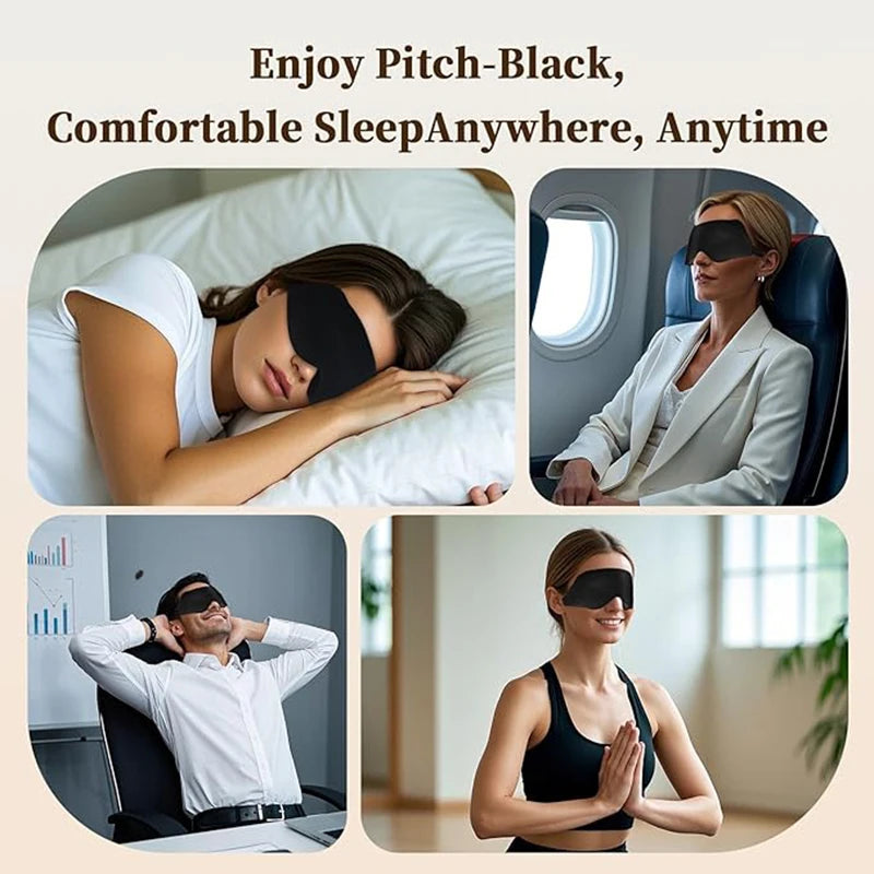 Premium Weighted 3D Sleep Eye Mask: Zero Pressure, 100% Blockout Comfort
